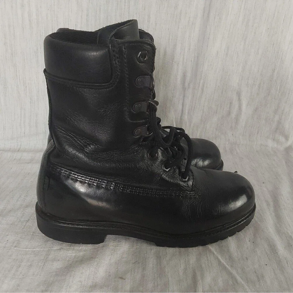 ROCKY Mens Size 7 M Black Leather Postal Duty Boots SR/USA Slip Resistant